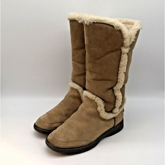 UGG Australia Katia Boots Women's 5 Brown Waterproof Suede Sheepskin 1008030 - Picture 1 of 11